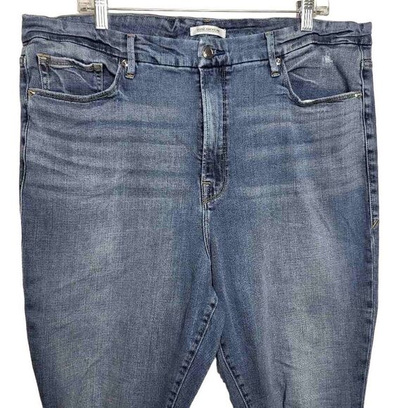 Good American Good Legs High Waist Crop Skinny Jeans Size 20 - Picture 3 of 11